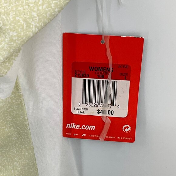 Nike Women's Active V-Neck Graphic Tee White/Green/Blue Size L - Picture 4 of 6